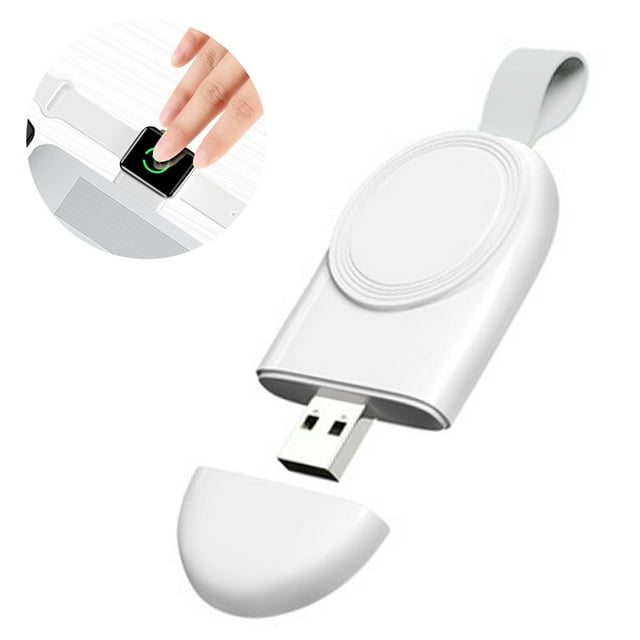 Cargador de reloj, cargador inalámbrico portátil de viaje inalámbrico para iWatch Carga rápida magnética Compatible con Apple Watch Series SE 6 5 4 3 2 1 Adepaton 220896-1