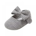 thumbnail image 2 of Newway Baby Girls Shoes Cozy Fleece Soft Bottom Warm Socks Newborn Crib Shoes With Cute Bow, 2 of 6