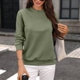 thumbnail image 6 of Women's Half Zip Tops Crew Neck Long Sleeve Texture Pullover Fall Winter Fashion Casual Sweatshirts Loose Fit (XL, Army Green), 6 of 9