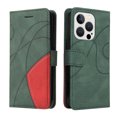 thumbnail image 4 of Compatible iPhone 14 Pro Max Case, Leather Wallet Case Stand View Magnetic Clasp Book Flip Folio Phone Cover - Green, 4 of 5
