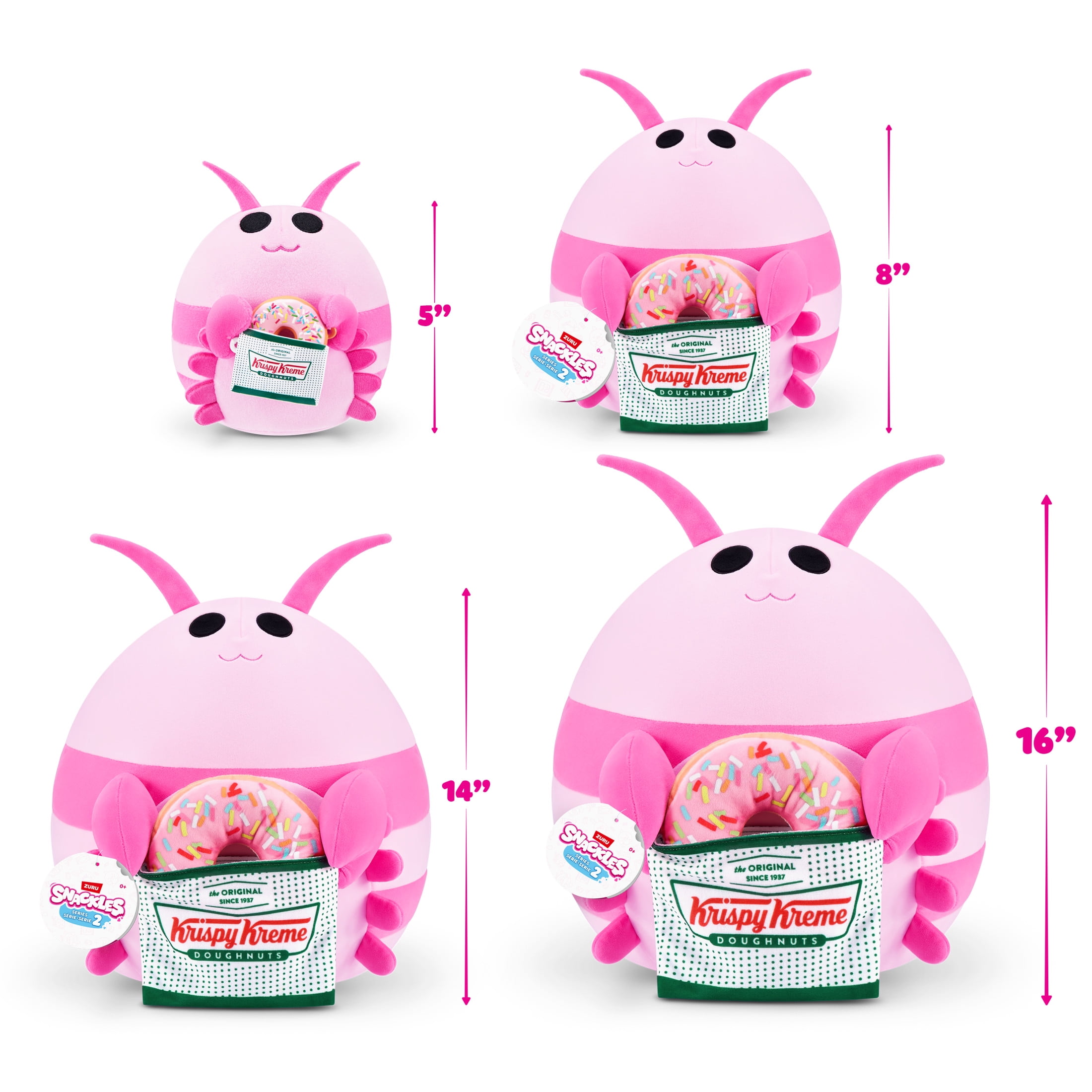 Snackles Série 2 : Snackle de 36 cm (14 po) par ZURU, peluche moelleuse et réconfortante de 36 cm (14 po) avec accessoire et collation sous licence