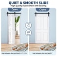 thumbnail image 4 of Heavy Duty Bi-Fold Barn Door Hardware Kit – Smooth & Quiet Sliding Track System – Fits Double 16'' Closet Doors – Easy Installation – Black Side-Mounted Roller – For Laundry,  Closet – 36'' 2 Doors, 4 of 9
