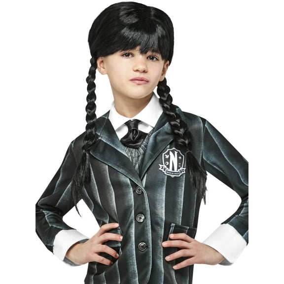 Rubies II Multicolor Wednesday Addams Wig for Child