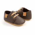 thumbnail image 4 of Baby Boys Girls Oxford Shoes Anti-slip Lace Up Sneaker PU Leather Moccasin Newborn Infant First Walker Loafer Shoes 0-18 Months, 4 of 6