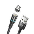 thumbnail image 1 of Essager Phone Charging Cable 360 Degree Rotating cable rotating Charging Cord Braided Outer Layer, Black, 2m, Micro, 1 of 8