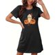 thumbnail image 4 of Camisón corto de talla grande para mujer, camisón de manga corta con estampado de pecho a la moda, camisón para mujer, 4 of 5