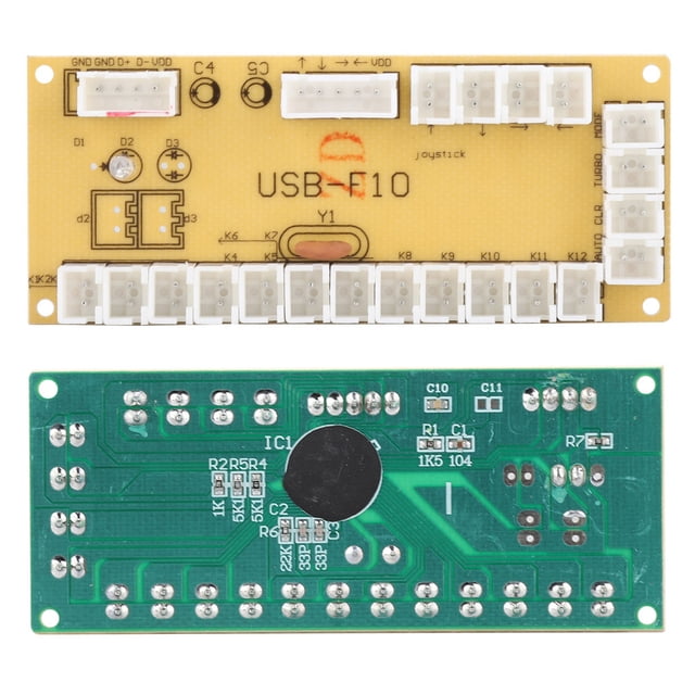 FLAMEEN Arcade Joystick Circuit Board, Full Brasure Joint Arcade Jeu de Contrôle pour Jeux Shaker
