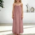 thumbnail image 2 of LRen Girls Dresses Size 10-12 Backless Cami Summer Boho Dress Trendy 2026 Toddler Baby Vacation Casual Flowy Long Girls Dresses, 2 of 7