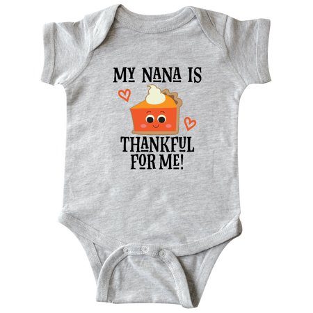 

Inktastic Thanksgiving Nana Thankful for Me Gift Baby Boy or Baby Girl Bodysuit