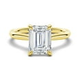 thumbnail image 5 of ESTE ORIGIN 2.55Ct Emerald Cut Moissanite Diamond Engagement Ring Set With Hidden Halo in 10K Yellow Gold Solitaire Bridal Ring Set for Her, size US 9.5., 5 of 10