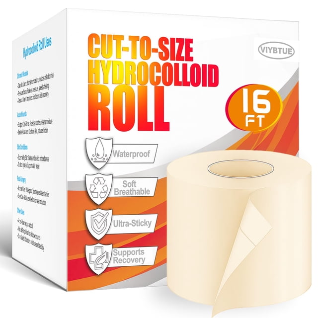 Rollo de hidrocoloide para el cuidado de heridas YIUERTEO, 2 cm x 5 m, impermeable