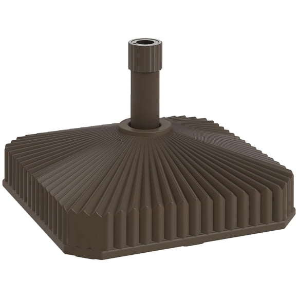 Base para Sombrilla de Patio Outsunny Cuadrada Resistente Marrón