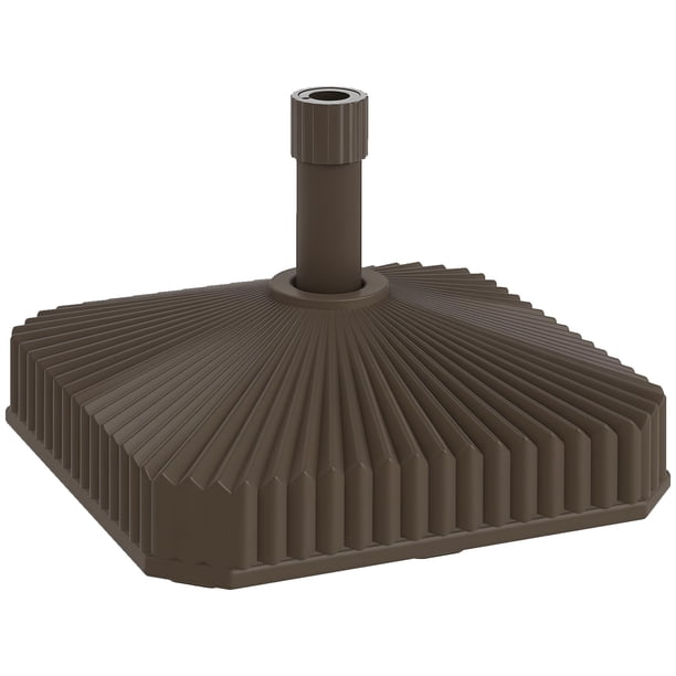 Base para Sombrilla de Patio Outsunny Cuadrada Resistente Marrón