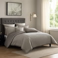 thumbnail image 6 of Loi 8pc King Comforter Set with Pillows, Shams, Reversible Gray Silver, 6 of 6