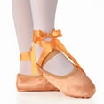 thumbnail image 5 of Walbest Women Girls Fashion Indoor Toe Pointe Soft Sole Dancing Shoes, Gymnastics Ballet Dance Yoga Shoes with Ribbon Indoor Sports Accessories, 5 of 6