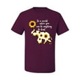 thumbnail image 2 of In A World Where You Can Be Anything Be Kind Inspirational/Christian Men's Graphic T-Shirt, Maroon, 5XL, 2 of 3