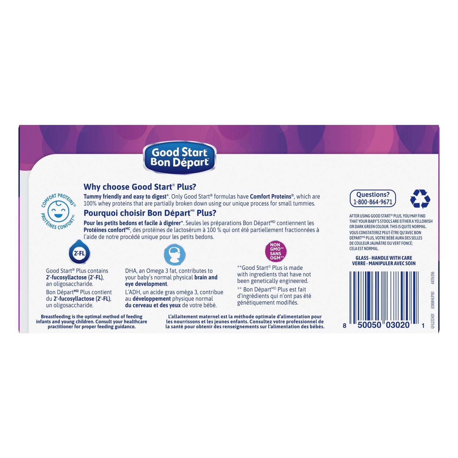 Good Start Plus 1 Baby Formula, Infant Formula, Newborn Formula, 0-12M, 8x89ml Ready to Feed Bottles