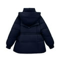 thumbnail image 4 of ZRGHAOYLQ Winter Coats for Women Plus Size Quilted Puffer Down Fleece Warm Thicken Hooded Parka Jacket Pocket Zip Padded Outerwear Full Zip Solid Down Jackets, 4 of 7