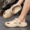 thumbnail image 3 of Rokment Mens Orthopedic Closed Toe Walking Slides Sandals with Back Strap EVA Arch Support Comfortable Non Slip Nursing Work Clogs Garden Shoes Beach Pool Slippers Indoor Outdoor Khaki Size 8, 3 of 4