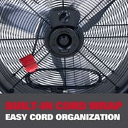 Ecomax EMF102433D 24 High Velocity Drum Floor Fan – Industrial 3-Speed Adjustable Tilt