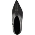 thumbnail image 3 of NINE WEST Womens Black Non-Slip Breathable Cale Pointy Toe Cone Heel Zip-Up Leather Dress Booties 5 M, 3 of 5