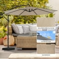 thumbnail image 5 of JOINSUN 10FT Cantilever Patio Umbrella with Tilt & Crank, Self-Locking Outdoor Umbrella with 8 Sturdy Ribs, Large Sun Shade for Deck, Garden, Poolside, Grey, 5 of 7