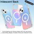 thumbnail image 3 of JETech Iridescent Case for iPhone 14 6.1-Inch Compatible with MagSafe, Cute Unique and Aesthetic Design, Colorful Fluorescent Translucent Back Shockproof Phone Cover (Iridescent), 3 of 7