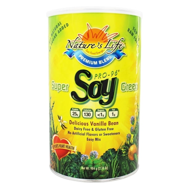Nature's Life SuperGreen Pro96 Soy Protein Premium Blend Delicious