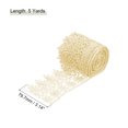thumbnail image 2 of Uxcell 3.14 inch Wide 5 Yard Lace Ribbon Floral Pattern Cream White Embroidered Lace Trim for Sewing Making, Gift Wrapping, 2 of 5