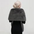 thumbnail image 5 of Luxury Faux Furs Shoulder Wrap For Winter Wedding Dress Outdoor Ceremonies Soft Warm Shawl for Women Evening Party Wear, 5 of 8