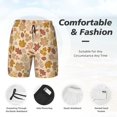 thumbnail image 2 of Kdxio Fall Leaves Print Men's Swim Trunks with Compression Liner 7 Inch Inseam Quick Dry Swim Shorts, 2 of 5