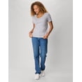 thumbnail image 5 of Hanes Perfect-T Women's V-Neck Cotton T-Shirt Light Steel M, 5 of 5