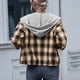thumbnail image 5 of Puntoco chaqueta de mujer nuevo estilo camisa a cuadros suelta manga larga Casual cremallera chaqueta con capucha abrigo liquidación de Navidad Puntoco Puntoco-1727, 5 of 5