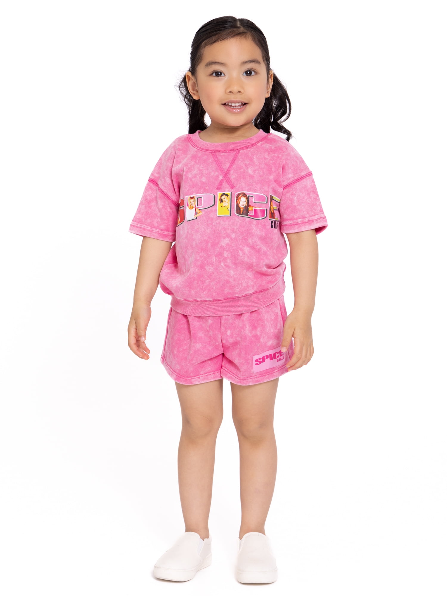 Spice Girls Toddler Girls Short-Sleeve Sweatshirt and Shorts Set, 2-Piece, Sizes 12M-5T