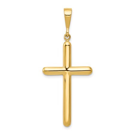 Real 14kt Yellow Gold Cross Pendant; for Adults and Teens; for Women and Men