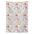 thumbnail image 3 of Ambesonne Country Tablecloth Rectangular Table Cover, Colored Spring Flowers, 60"x84", Pink Green Red, 3 of 4