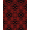Red Black, Pattern 14, variant on ODIKA 8'x10' Washable Area Rug Design With Bold Radiating Strands And Dark Border Spider Web Playful for Living Room, Under Sectional, Family , Durable, Non-Slip