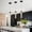 Black, variant on Kaisite Integrated Pendant Lighting for Kitchen Island LED Gold Crystal Bubble Light for Living Room Bathroom Bedroom-3- Light
