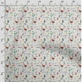 thumbnail image 3 of Soimoi Llama Alpaca Print,Cotton Cambric, Quilting Fabric Sold by The Yard 42 Inch Wide, Medium Weight Cotton Fabric, SewingSupplies,Red & White, 3 of 5