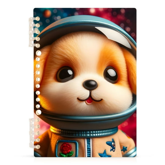 A Cute Space Dog Spiral Journal Notebook College Ruled Notebook 8.3" x 5.7" A5 Lined Thick Paper Page