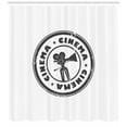 thumbnail image 3 of Ambesonne Movie Theater Shower Curtain, Camera and Cinema, 69"Wx84"L, Charcoal Grey White, 3 of 3