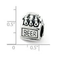 thumbnail image 2 of Fancy Bead White Sterling Silver Themed 10 mm 8.18 Reflections 6-Pack Beer Bead, 2 of 2