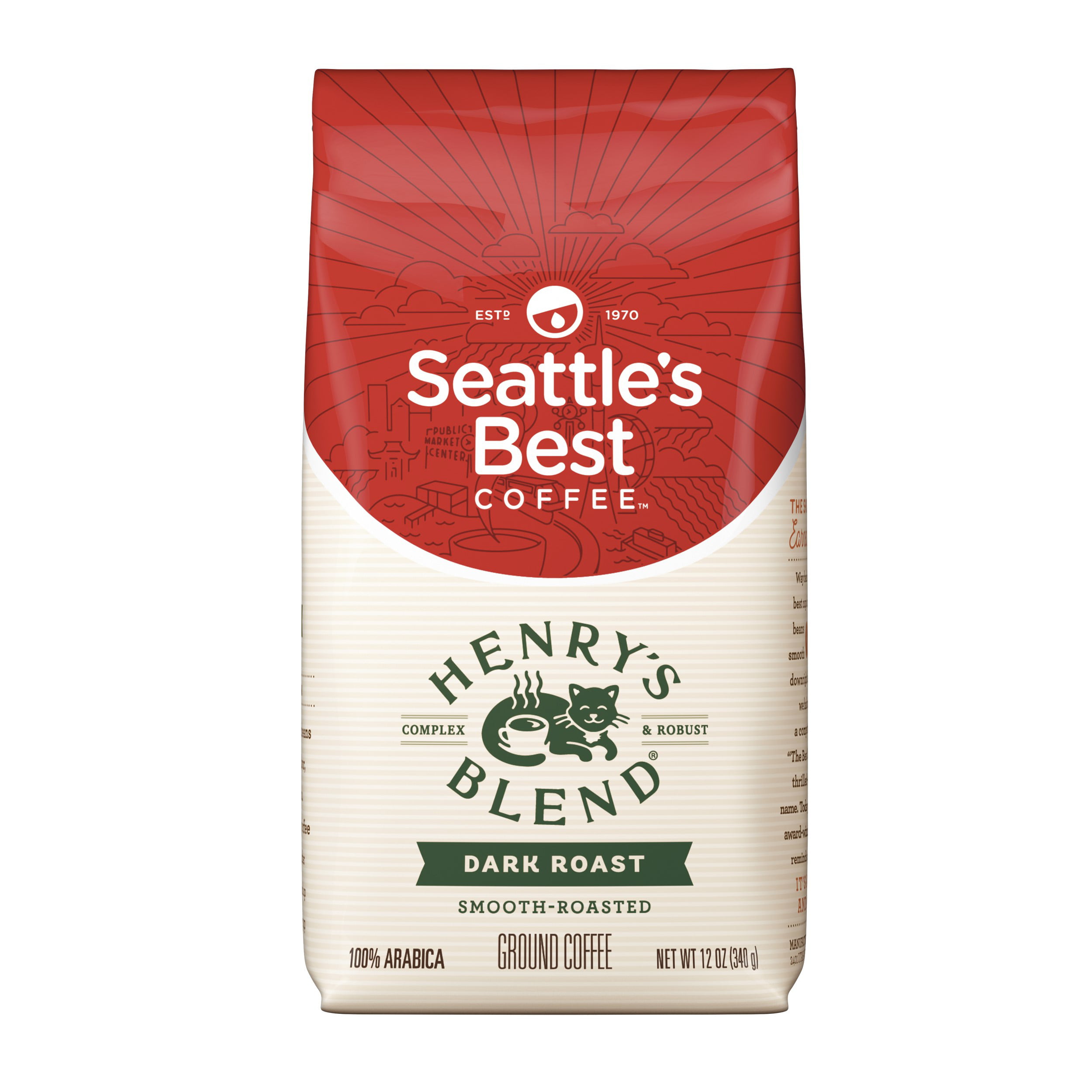 Seattles Best Coffee Henrys Blend Dark Roast Ground Coffee