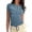 Blue, variant on Yuhangmm Womens T Shirts, Women's Fitted Short Sleeve Basic Tee Slim Fit Fashion Tops Brown M