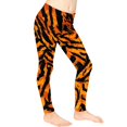 thumbnail image 3 of COEQINE Tiger Print Girls' Yoga Leggings Pants Full Length Athletic Trousers High Waist Tummy Control, for 10-11 Years Kids Girls, 3 of 7