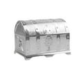 thumbnail image 1 of thinsony Pirate Treasure Chest Plastic Smooth Convenient Storage Treasures Box Pretend Toys Cosplay Themed Birthday Decor Silver 1, 1 of 7