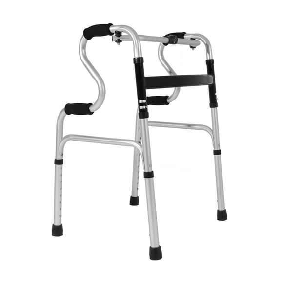 Easwe Standard Folding Walker for Seniors & Adults Lightweight Sturdy and Durable Foldable Walker Supports up to 350 lbs Adjustable Height (29.3"-36.4")