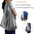 thumbnail image 3 of 2 Pack Reusable Shopping Bags Foldable Large Grocery Bags with Attach Pocket Reusable Tote Bags Machine Washable for Kitchen Shopping, 3 of 9