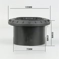 thumbnail image 3 of 75mm Car Heater Air Vent Outlet Black For Parking Heater 2kw/5kw/8kw D2/D4/D4S, 3 of 5
