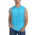 thumbnail image 3 of Uemuo Sky Blue Glitter Pattern Men's Sleeveless T-Shirt,Muscle Athletic Tank Top, Moisture-wicking Quick-dry Breathable Classic Tee Top for Gym Run Outdoor Sports-Large, 3 of 8